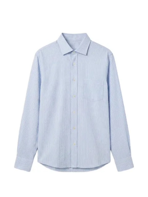 HARTFORD striped seersucker shirt Blue BF1100803