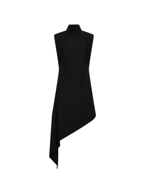 Alaïa asymmetric gabardine midi dress Black AA9R3047T471C