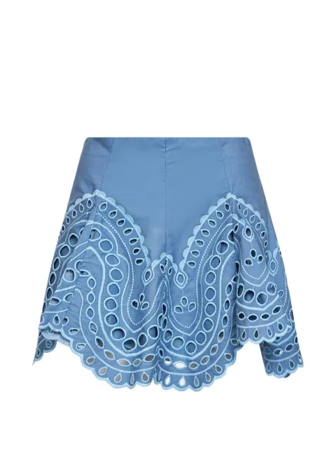 Charo Ruiz Ibiza Dune broderie-anglaise shorts Blue 263400