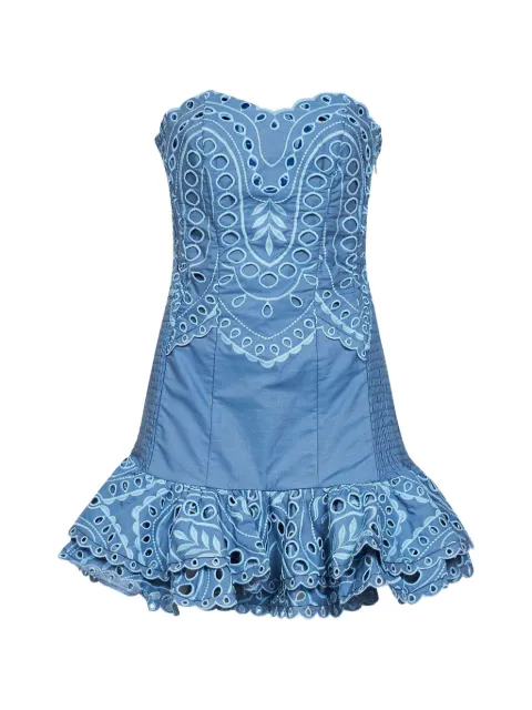 Charo Ruiz Ibiza Salty broderie-anglaise mini dress Blue 263600
