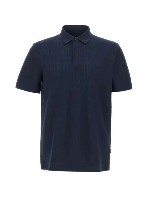 BOSS checked jacquard-texture polo shirt Blue 50559689