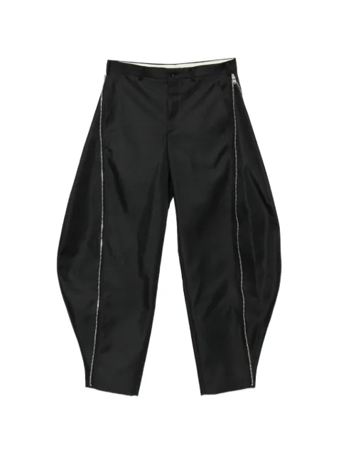 Comme des Garçons Homme Plus zip-detail curved-leg trousers Black PQP051