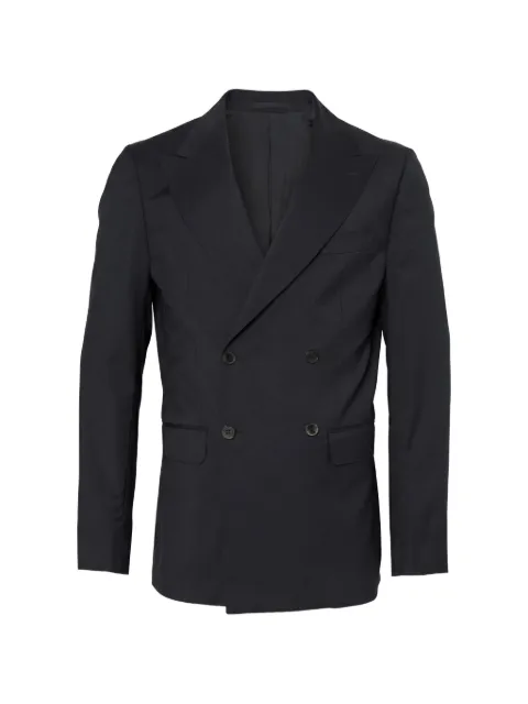 Low Brand double-breasted peak-lapel blazer Black LG26002D001