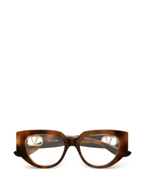 VALENTINO GARAVANI EYEWEAR VLogo cat-eye glasses Brown VG0004O