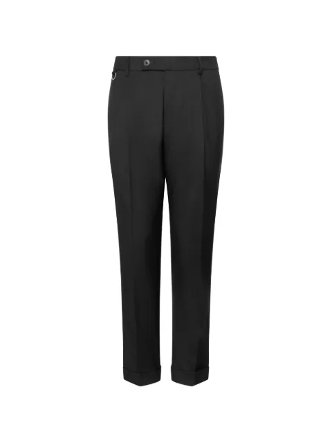 Low Brand pleated turn-up trousers Black LP26018D001
