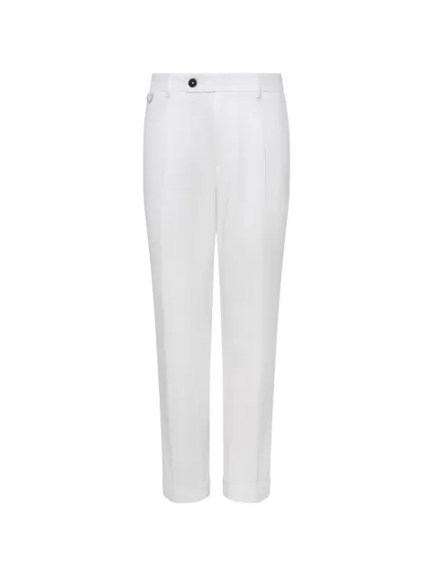 Low Brand pressed-crease button-fastening trousers White LP26018A001