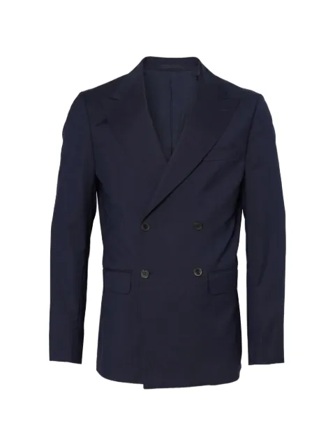 Low Brand double-breasted peak-lapel blazer Blue LG26002E016