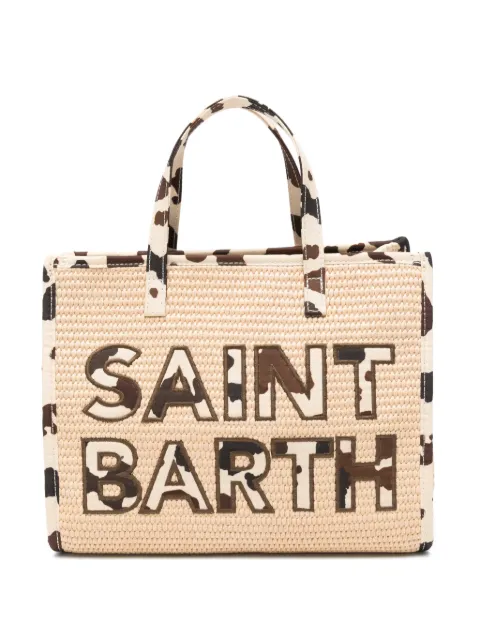 MC2 Saint Barth cow-print logo-patch tote bag Neutrals VVID001