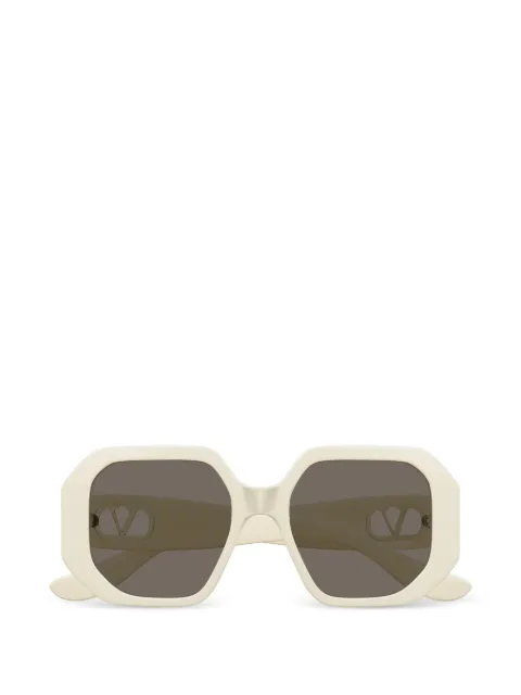 VALENTINO GARAVANI EYEWEAR VLogo geometric-frame sunglasses Neutrals VG0003SA004