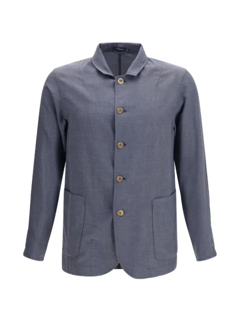 Finamore 1925 Napoli button-up patch-pocket jacket Blue FRANSS3510034