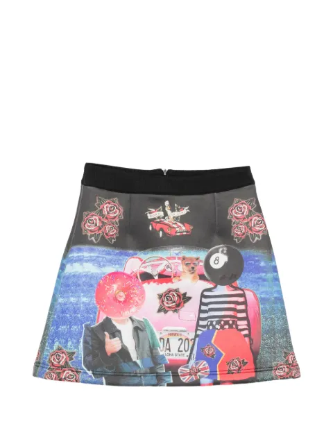 The Artistylist graphic-print A-line skirt Black CARSKIRT