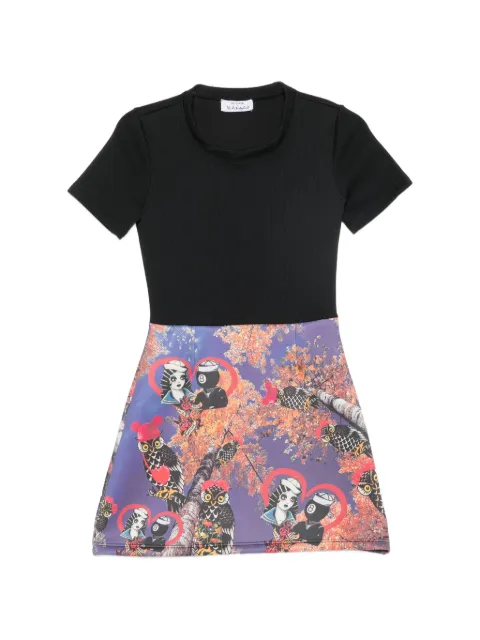 The Artistylist graphic-print A-line mini dress Purple AUTUMNNEWDRESS