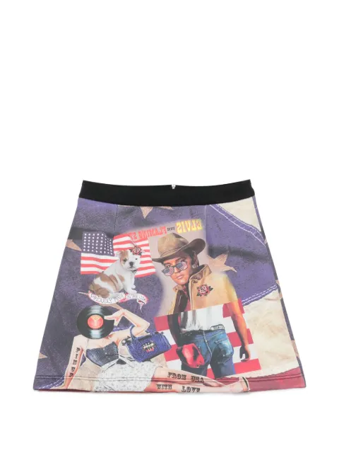 The Artistylist graphic-print A-line skirt Purple USASKIRTMLT