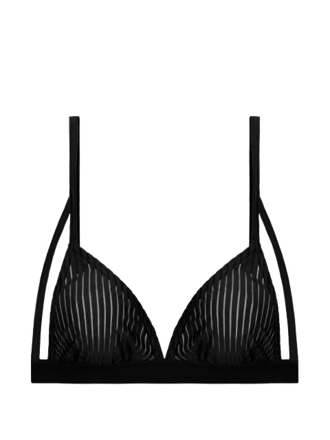 Undress Code Be True sheer-stripe bra Black UNDRSBETRUB