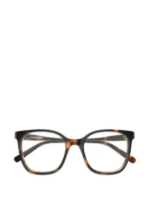 VALENTINO GARAVANI EYEWEAR VLogo tortoise-shell glasses Brown VG0019O