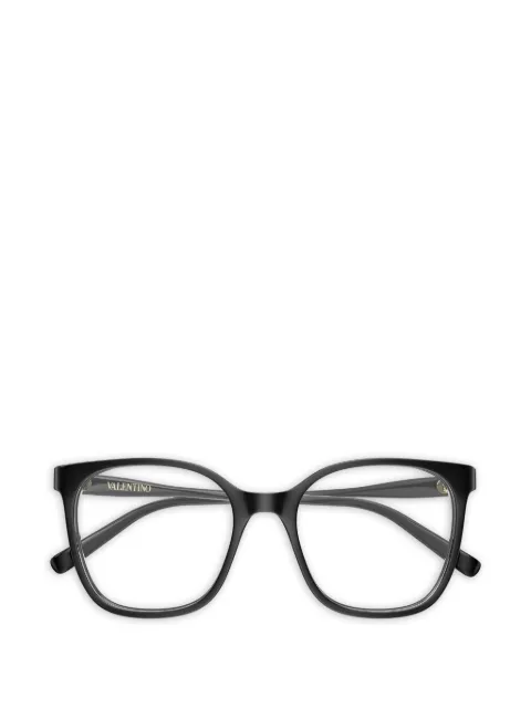 VALENTINO GARAVANI EYEWEAR VLogo geometric-frame glasses Black VG0019O