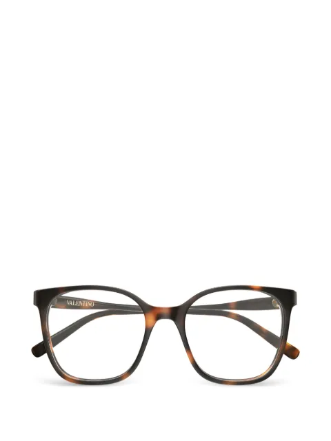 VALENTINO GARAVANI EYEWEAR VLogo tortoise-shell glasses Brown VG0019O