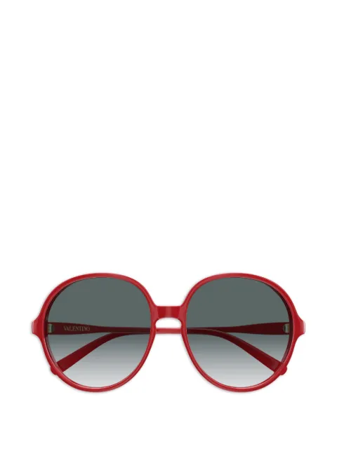 VALENTINO GARAVANI EYEWEAR VLogo round-frame sunglasses Red VG0017S003