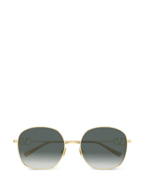 VALENTINO GARAVANI EYEWEAR VLogo geometric-frame sunglasses Gold VG0028S