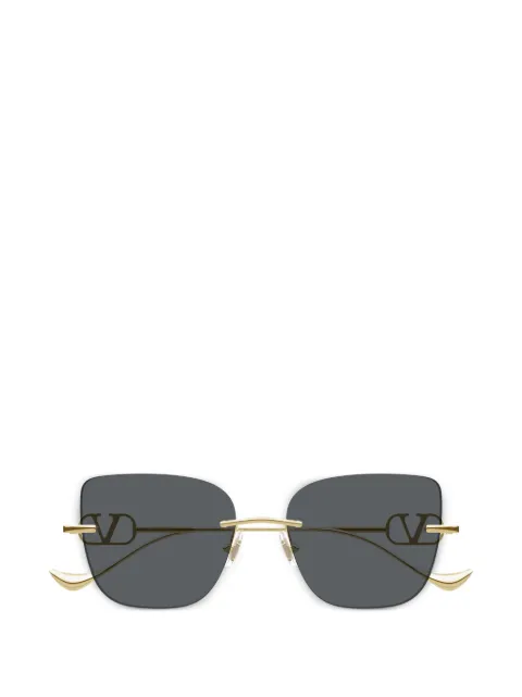 VALENTINO GARAVANI EYEWEAR rimless logo-detail sunglasses Gold VG0033S