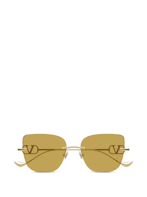 VALENTINO GARAVANI EYEWEAR VLogo geometric-frame sunglasses Gold VG0033S