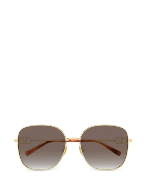 VALENTINO GARAVANI EYEWEAR VLogo geometric-frame sunglasses Gold VG0042SK
