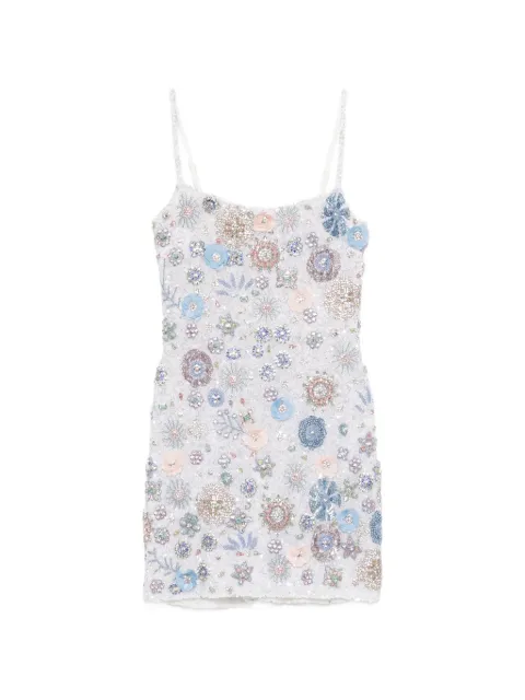Rachel Gilbert Francesca floral-embellished mini dress White 26PFRG62057