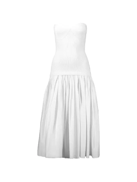 Alexis Cannes ribbed-knit midi dress White A42604230897WHT