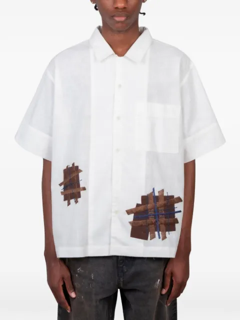 STORY mfg. patched-up shirt White SSS26SHUNICOTEPU