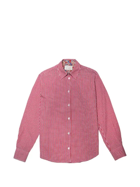 MC2 Saint Barth logo-embroidered gingham shirt Red MDH001