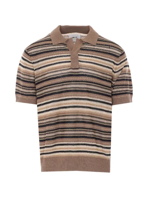NN07 Noam striped polo shirt Brown 2610000585