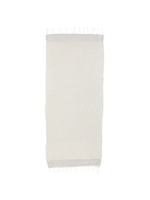 MC2 Saint Barth Foutas striped beach towel Neutrals FOUT016