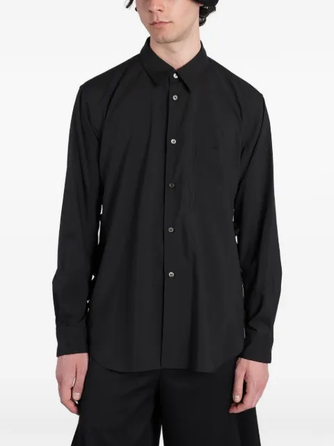 Comme des Garçons Homme Plus ruffled zip-detail shirt Black PQB012