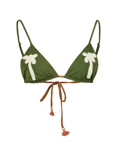 Johanna Ortiz Palms At Sunrise bikini top Green PT04002