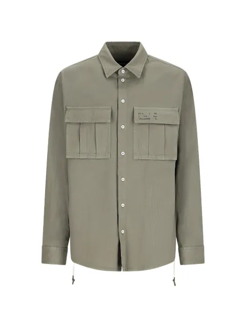 DSQUARED2 ripstop-cotton shirt Green S71DM0830D35058