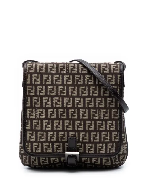 Fendi Pre-Owned 2000-2010 Zucchino Canvas Flap crossbody bag Brown IYHO4IGKDPCESY6D