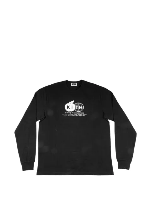 KITH graphic-print long-sleeve T-shirt Black KHM034459