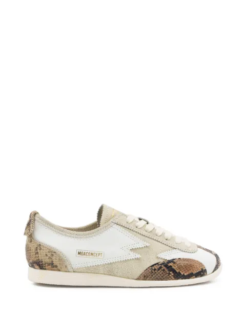 MOA CONCEPT Ikigai snake-effect panelled sneakers Neutrals IK298