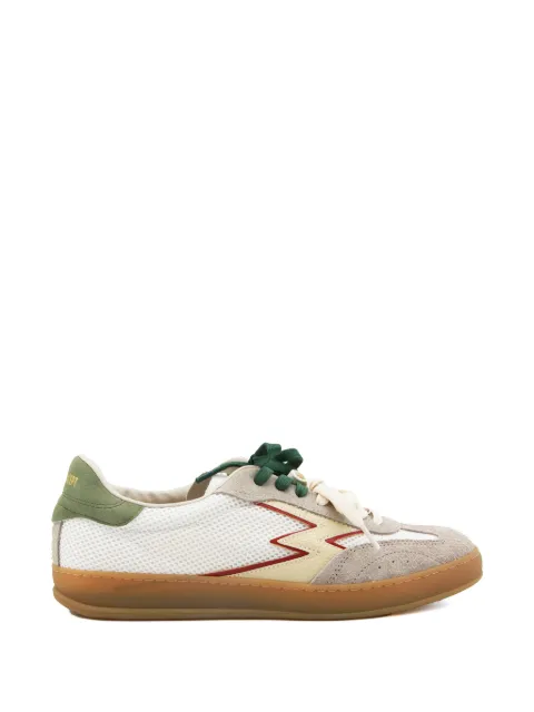 MOA CONCEPT lightning-bolt patch panelled sneakers White CL254M