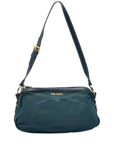 Prada Pre-Owned 2013-2026 Tessuto Canapa Logo shoulder bag Blue 94LR6OC60CM1F4CB