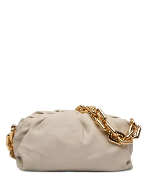 Bottega Veneta Pre-Owned 2012-2026 Lambskin Chain Pouch shoulder bag White 62XVD50Q1BPW2EZ0