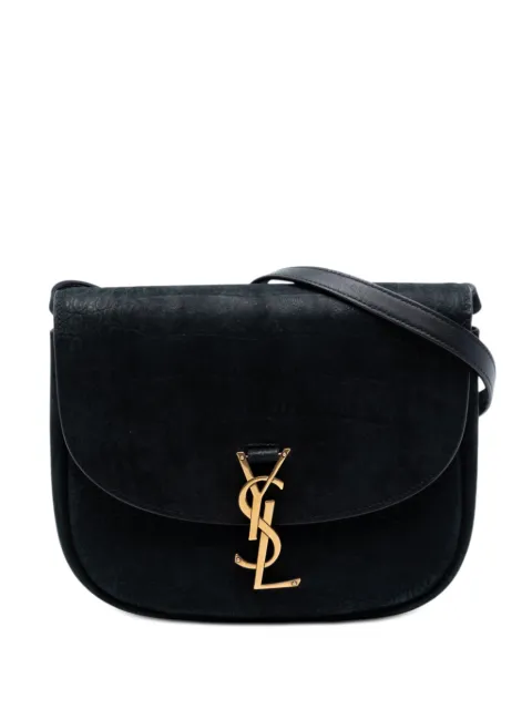 Saint Laurent Pre-Owned 2020 Medium Croc Embossed Nubuck Monogram Kaia crossbody bag Black 28R0V6QH2U2LXTYE