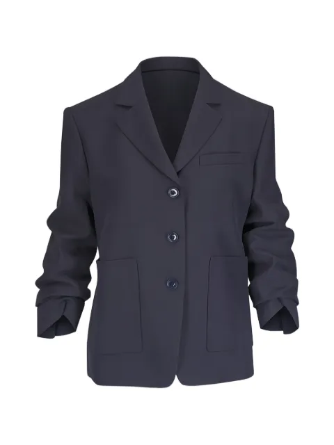 Dorothee Schumacher single-breasted ruched-sleeve blazer Blue 440102899