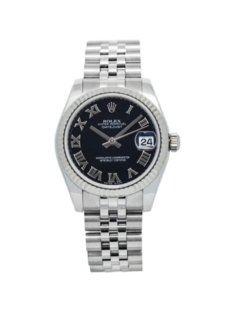 Rolex pre-owned Datejust 31mm watch Black 178274