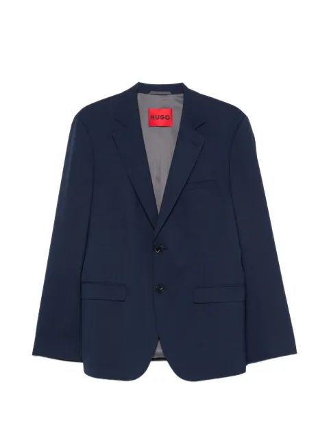 BOSS single-breasted notched-lapels blazer Blue 50559683