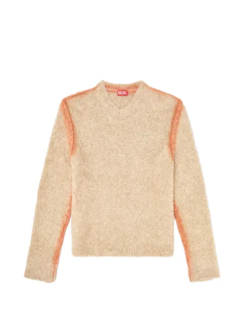 Diesel alpaca-blend jumper with spray-dyed seams Neutrals A230840QMCK