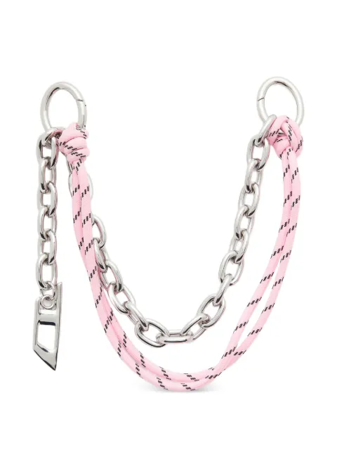 Diesel Chain-D M charm Silver X10873P9133