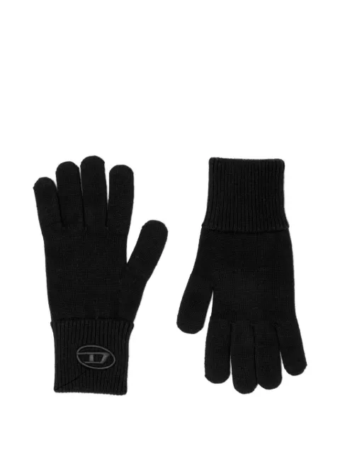 Diesel Oval D logo-embroidered gloves Black A220330DAOB