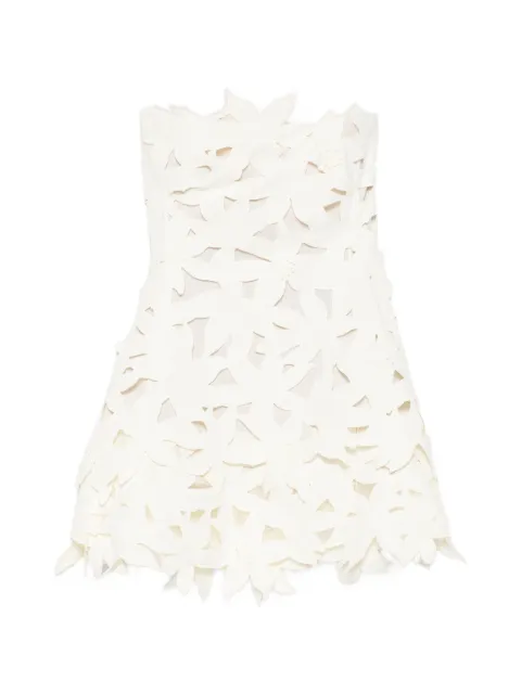 SIMKHAI floral-appliqué mini dress White 4261174L
