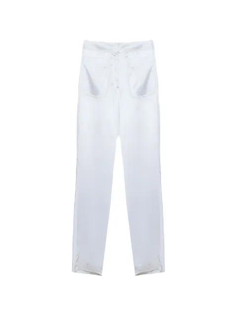 Genny mid-rise straight-leg trousers White 80AJA178N0783003